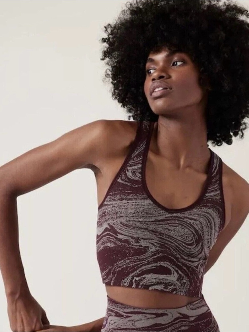 XS Athleta Aurora Seamless Shine Crop Tank
